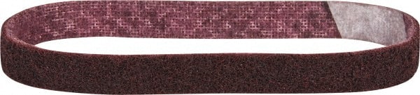 3M - 3/4" Wide x 18" OAL, Aluminum Oxide Abrasive Belt - Aluminum Oxide, Medium, Nonwoven, Series SC-BS - Exact Tooling