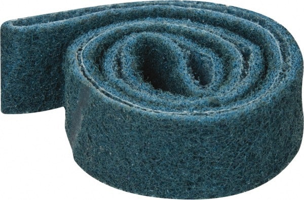 3M - 1" Wide x 30" OAL, Aluminum Oxide Abrasive Belt - Aluminum Oxide, Very Fine, Nonwoven, Series SC-BS - Exact Tooling