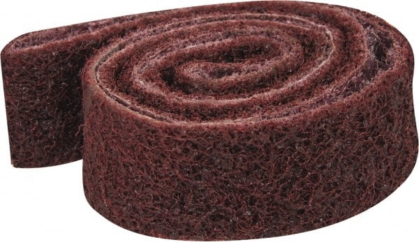 3M - 1" Wide x 42" OAL, Aluminum Oxide Abrasive Belt - Aluminum Oxide, Medium, Nonwoven, Series SC-BS - Exact Tooling