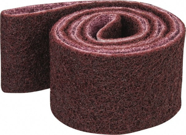 3M - 2" Wide x 48" OAL, Aluminum Oxide Abrasive Belt - Aluminum Oxide, Medium, Nonwoven, Series SC-BS - Exact Tooling