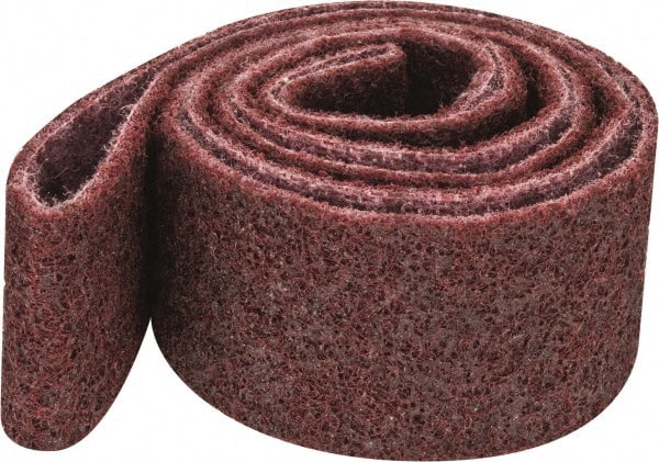 3M - 2" Wide x 60" OAL, Aluminum Oxide Abrasive Belt - Aluminum Oxide, Medium, Nonwoven, Series SC-BS - Exact Tooling