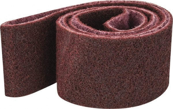 3M - 2-1/2" Wide x 60" OAL, Aluminum Oxide Abrasive Belt - Aluminum Oxide, Medium, Nonwoven, Series SC-BS - Exact Tooling