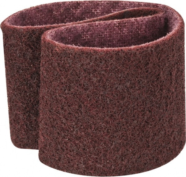 3M - 3" Wide x 21" OAL, Aluminum Oxide Abrasive Belt - Aluminum Oxide, Medium, Nonwoven, Series SC-BS - Exact Tooling