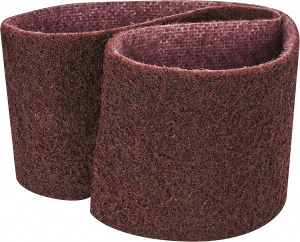 3M - 3" Wide x 24" OAL, Aluminum Oxide Abrasive Belt - Aluminum Oxide, Medium, Nonwoven, Series SC-BS - Exact Tooling