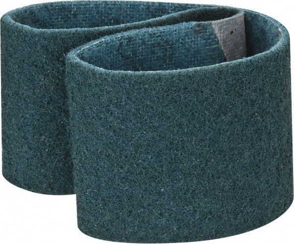 3M - 3" Wide x 24" OAL, Aluminum Oxide Abrasive Belt - Aluminum Oxide, Very Fine, Nonwoven, Series SC-BS - Exact Tooling