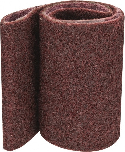 3M - 4" Wide x 24" OAL, Aluminum Oxide Abrasive Belt - Aluminum Oxide, Medium, Nonwoven, Series SC-BS - Exact Tooling