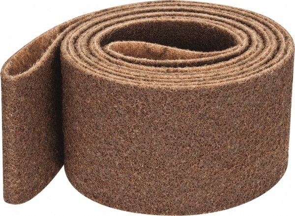 3M - 4" Wide x 132" OAL, Aluminum Oxide Abrasive Belt - Aluminum Oxide, Coarse, Nonwoven, Series SC-BS - Exact Tooling