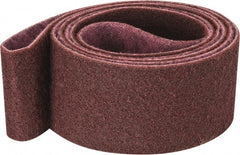 3M - 4" Wide x 132" OAL, Aluminum Oxide Abrasive Belt - Aluminum Oxide, Medium, Nonwoven, Series SC-BS - Exact Tooling