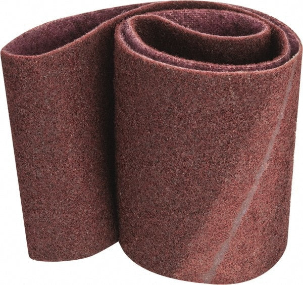 3M - 6" Wide x 48" OAL, Aluminum Oxide Abrasive Belt - Aluminum Oxide, Medium, Nonwoven, Series SC-BS - Exact Tooling