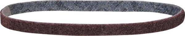 3M - 1/2" Wide x 18" OAL, Aluminum Oxide Abrasive Belt - Aluminum Oxide, Medium, Nonwoven, Series SE-BS - Exact Tooling