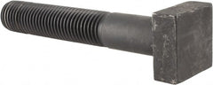 Gibraltar - 1-8 Thread, 4" Thread Length, 6" Length Under Head, Steel T Bolt - 1-11/16" Head Width x 11/16" Head Height, Grade 5 - Exact Tooling