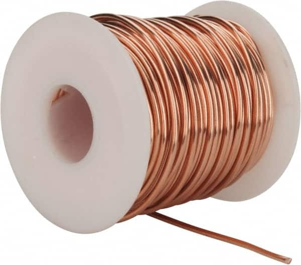 Made in USA - 14 Gage, 0.0641" Diameter x 80' Long, Bare, Copper Bus Bar Wire - Pure Copper (ASTM B3) - Exact Tooling