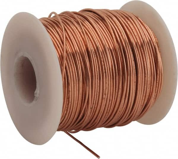 Made in USA - 18 Gage, 0.0403" Diameter x 199' Long, Bare, Copper Bus Bar Wire - Pure Copper (ASTM B3) - Exact Tooling