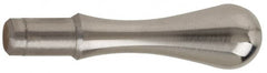 Gibraltar - 1/4" Press Fit Stem, Fixed Handwheel & Machine Handle - Carbon Steel Bulb Shape Handle, 7/16" Long Carbon Steel Stem, 1-23/32" OAL - Exact Tooling