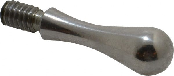 Gibraltar - 1/4-20 Threaded Stem, Fixed Handwheel & Machine Handle - Carbon Steel Bulb Shape Handle, 7/16" Long Carbon Steel Stem, 1-23/32" OAL - Exact Tooling