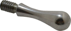 Gibraltar - 1/4-20 Threaded Stem, Fixed Handwheel & Machine Handle - Carbon Steel Bulb Shape Handle, 7/16" Long Carbon Steel Stem, 1-23/32" OAL - Exact Tooling