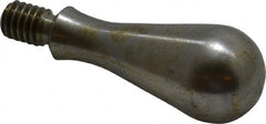 Gibraltar - 5/16-18 Threaded Stem, Fixed Handwheel & Machine Handle - Carbon Steel Bulb Shape Handle, 7/16" Long Carbon Steel Stem, 2-5/32" OAL - Exact Tooling