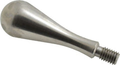 Gibraltar - 7/16-14 Threaded Stem, Fixed Handwheel & Machine Handle - Carbon Steel Bulb Shape Handle, 11/16" Long Carbon Steel Stem, 3-29/32" OAL - Exact Tooling