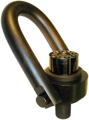 American Drill Bushing - 150,000 Lbs. Load Capacity, 19.69 Inch Wide x 27.38 Inch High, Extra Duty Torque Hoist Ring - 4-1/4 - 4 Thread Size, 5 Inch Radius, 12,000 Ft./Lbs. Torque Load - Exact Tooling