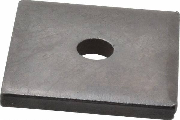 Gibraltar - 3/8" Bolt, 2" Square, Black Oxide Finish, Case Hardened Steel Square Flat Washer - 7/16" ID, 1/4" Thick - Exact Tooling