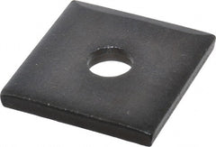 Gibraltar - 1/2" Bolt, 2" Square, Black Oxide Finish, Case Hardened Steel Square Flat Washer - 9/16" ID, 1/4" Thick - Exact Tooling