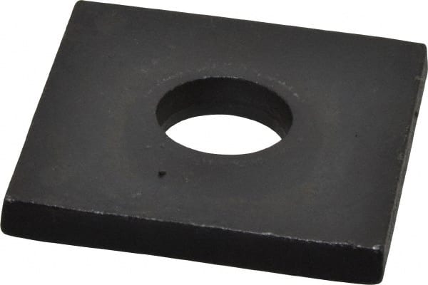 Gibraltar - 5/8" Bolt, 2" Square, Black Oxide Finish, Steel Square Flat Washer - 11/16" ID, 1/4" Thick - Exact Tooling