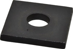 Gibraltar - 5/8" Bolt, 2" Square, Black Oxide Finish, Steel Square Flat Washer - 11/16" ID, 1/4" Thick - Exact Tooling