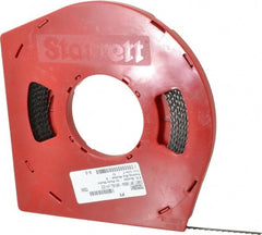 Starrett - 1/4" x 100' x 0.025" Carbon Steel Band Saw Blade Coil Stock - 4 TPI, Toothed Edge, Skip Form, Raker Set, Flexible Back, No Rake Angle, Constant Pitch, Contour Cutting - Exact Tooling