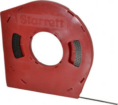 Starrett - 1/4" x 100' x 0.025" Carbon Steel Band Saw Blade Coil Stock - 6 TPI, Toothed Edge, Hook Form, Raker Set, Flexible Back, Positive Angle, Constant Pitch, Contour Cutting - Exact Tooling