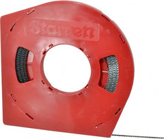 Starrett - 1/4" x 100' x 0.025" Carbon Steel Band Saw Blade Coil Stock - 6 TPI, Toothed Edge, Straight Form, Raker Set, Flexible Back, No Rake Angle, Constant Pitch, Contour Cutting - Exact Tooling