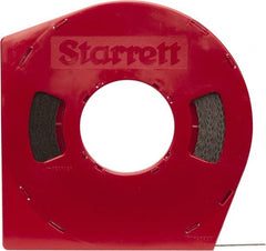 Starrett - 1/4" x 100' x 0.025" Carbon Steel Band Saw Blade Coil Stock - 18 TPI, Toothed Edge, Straight Form, Wavy Set, Flexible Back, No Rake Angle, Constant Pitch, Contour Cutting - Exact Tooling