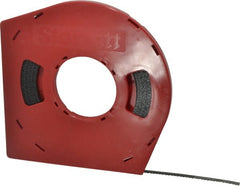 Starrett - 3/8" x 100' x 0.025" Carbon Steel Band Saw Blade Coil Stock - 6 TPI, Toothed Edge, Hook Form, Raker Set, Flexible Back, Positive Angle, Constant Pitch, Contour Cutting - Exact Tooling