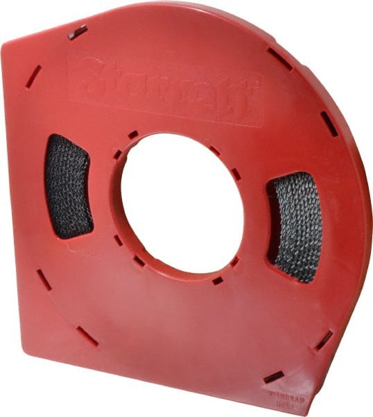 Starrett - 3/8" x 100' x 0.025" Carbon Steel Band Saw Blade Coil Stock - 8 TPI, Toothed Edge, Straight Form, Raker Set, Flexible Back, No Rake Angle, Constant Pitch, Contour Cutting - Exact Tooling