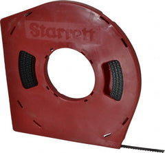 Starrett - 3/8" x 100' x 0.025" Carbon Steel Band Saw Blade Coil Stock - 6 TPI, Toothed Edge, Straight Form, Raker Set, Flexible Back, No Rake Angle, Constant Pitch, Contour Cutting - Exact Tooling