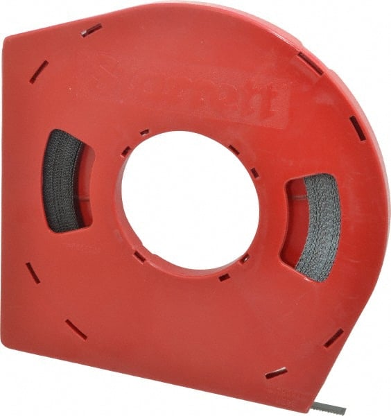 Starrett - 3/8" x 100' x 0.025" Carbon Steel Band Saw Blade Coil Stock - 14 TPI, Toothed Edge, Straight Form, Raker Set, Flexible Back, No Rake Angle, Constant Pitch, Contour Cutting - Exact Tooling