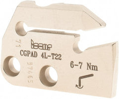 Iscar - Left Hand Cut, 5mm Insert Width, Cutoff & Grooving Support Blade for Indexables - 22mm Max Depth of Cut, 5.2mm Head Projection - Exact Tooling