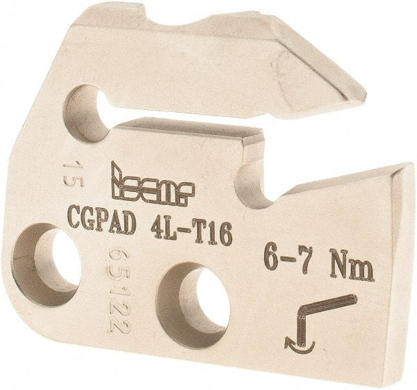 Iscar - Left Hand Cut, 5mm Insert Width, Cutoff & Grooving Support Blade for Indexables - 16mm Max Depth of Cut, 5.2mm Head Projection - Exact Tooling