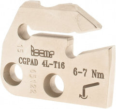 Iscar - Left Hand Cut, 5mm Insert Width, Cutoff & Grooving Support Blade for Indexables - 16mm Max Depth of Cut, 5.2mm Head Projection - Exact Tooling