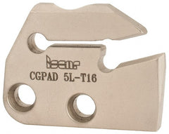 Iscar - Left Hand Cut, 6.4mm Insert Width, Cutoff & Grooving Support Blade for Indexables - 16mm Max Depth of Cut, 5.2mm Head Projection - Exact Tooling