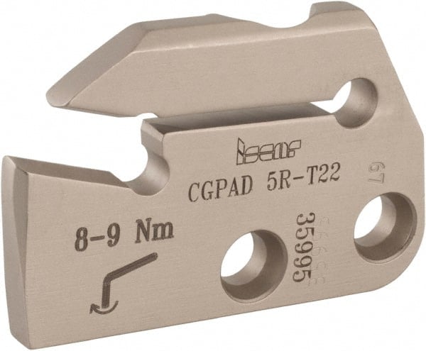 Iscar - Right Hand Cut, 6.4mm Insert Width, Cutoff & Grooving Support Blade for Indexables - 22mm Max Depth of Cut, 5.2mm Head Projection - Exact Tooling
