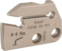 Iscar - Right Hand Cut, 6.4mm Insert Width, Cutoff & Grooving Support Blade for Indexables - 22mm Max Depth of Cut, 5.2mm Head Projection - Exact Tooling