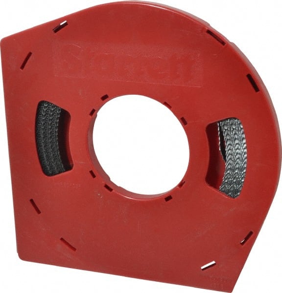 Starrett - 1/2" x 100' x 0.025" Carbon Steel Band Saw Blade Coil Stock - 6 TPI, Toothed Edge, Hook Form, Raker Set, Flexible Back, Positive Angle, Constant Pitch, Contour Cutting - Exact Tooling