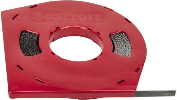 Starrett - 1/2" x 100' x 0.025" Carbon Steel Band Saw Blade Coil Stock - 14 TPI, Toothed Edge, Straight Form, Raker Set, Flexible Back, No Rake Angle, Constant Pitch, Contour Cutting - Exact Tooling