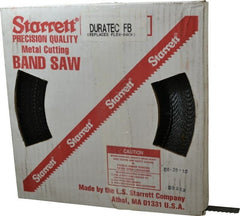 Starrett - 3/4" x 100' x 0.032" Carbon Steel Band Saw Blade Coil Stock - 4 TPI, Toothed Edge, Hook Form, Raker Set, Flexible Back, Positive Angle, Constant Pitch, Contour Cutting - Exact Tooling