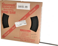 Starrett - 3/4" x 100' x 0.032" Carbon Steel Band Saw Blade Coil Stock - 8 TPI, Toothed Edge, Straight Form, Raker Set, Flexible Back, No Rake Angle, Constant Pitch, Contour Cutting - Exact Tooling