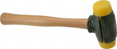 Garland - 2 Lb Head 1-1/2" Face Plastic Split Head Hammer - 12-1/2" OAL, Wood Handle - Exact Tooling