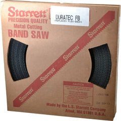 Starrett - 1" x 100' x 0.035" Carbon Steel Band Saw Blade Coil Stock - 8 TPI, Toothed Edge, Straight Form, Raker Set, Flexible Back, No Rake Angle, Constant Pitch, Contour Cutting - Exact Tooling