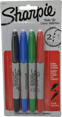 Sharpie - Black, Red, Blue, Green Wet Surface Pen - Twin Tip, AP Nontoxic Ink Fine/Ultra Fine Tip, AP Nontoxic Ink - Exact Tooling