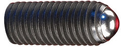 Gibraltar - 3/4" OAL, 3/8-16, Steel, Headless Rolling Ball End Clamping Screw - 0.275" Ball Diam - Exact Tooling