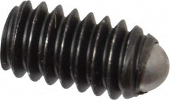 Gibraltar - 1/2" OAL, 1/4-20, Steel, Headless Rolling Ball End Clamping Screw - 0.157" Ball Diam - Exact Tooling